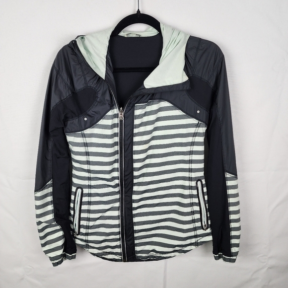 LULULEMON 'GET UP AND GLOW' JACKET SIZE 4 Running Workout Athletic Sporty - Picture 3 of 10